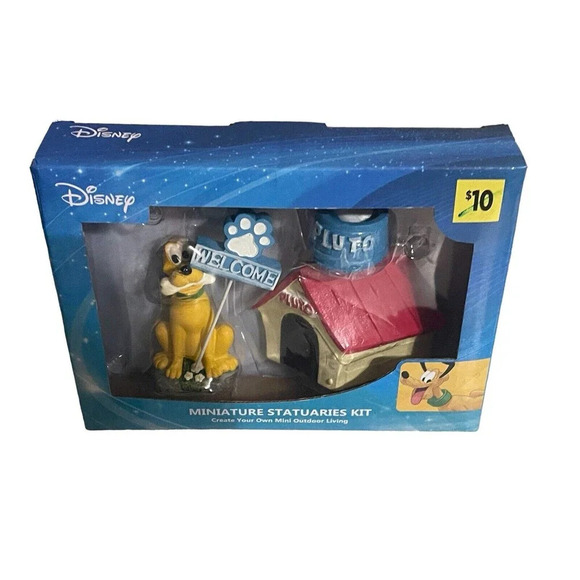 Disney's Mickey Mouse Pluto's Mini Garden Statuette Set,Yard Garden Planter Lawn - Picture 1 of 13